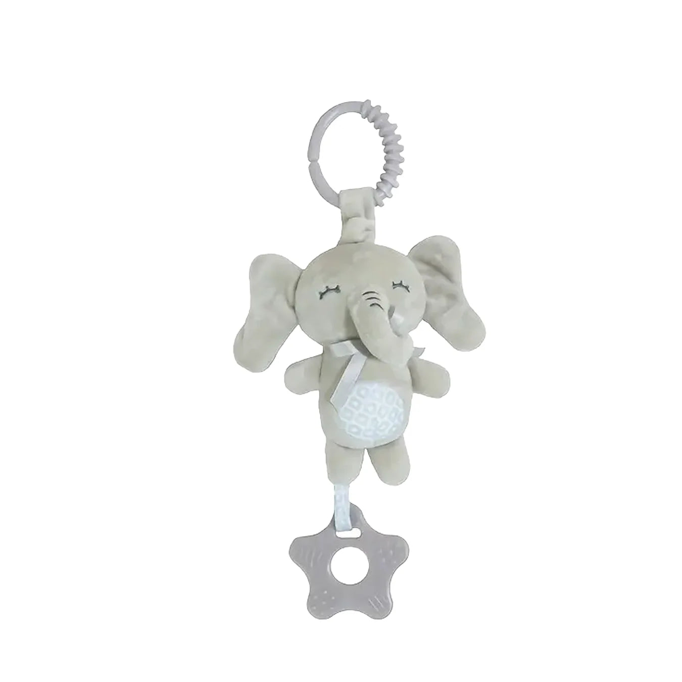 Doudou d’accroche Dentition – Jouet d’éveil & anneau de dentition à accrocher